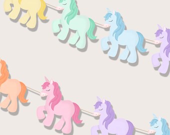 Unicorn Garland - Printable & Instant Download