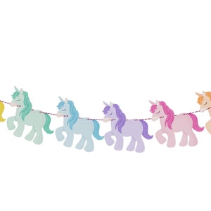 Rainbow Unicorn Banner - Unicorn Garland - Unicorn Birthday Party - Unicorn Party Decoration - Rainbow Garland