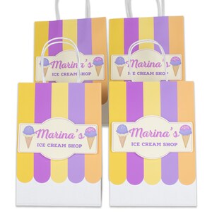 Ice Cream Favor Bag - Ice Cream Birthday Party - Ice Cream Party Favors - Ice Cream Parlor - Ice Cream Truck - Ice Cream Shop