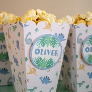 Dinosaur Popcorn Box Dino Treat Box Dinosaur Birthday Party Dino ...