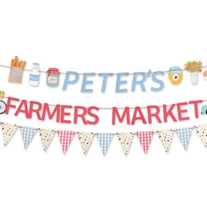 Farmers Market Banner - Farmer Market Birthday Decoration - Farmers Market Garland - Farmers Market Kids Party
