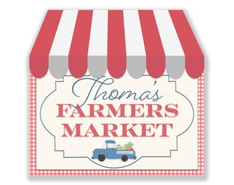 Farmers Market Party Background - Farmers Market Birthday Background - Farmers Market Party Poster - Farmer Market - Printed