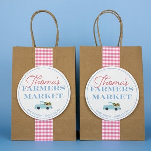 Farmers Market Favor Box - Farmers Market Goodie Bag - Farmers Market Favors - Farmers Market Birthday Party - Farmer Market Gift Bag