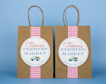 Farmers Market Favor Bags: Birthday Party Goodie Bags
