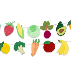 Farmers Market Garland - Fruits and Vegetables Decoration - Farmers Market Decoration - Farmers Market Birthday - Produce Banner