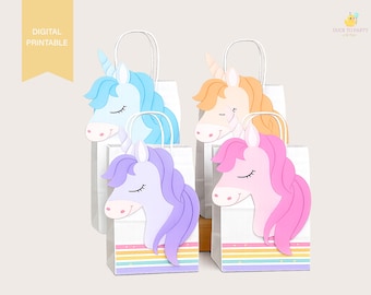 Unicorn Favor Bag Printable | Digital Download