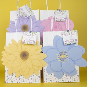 Flowers Favor Bags - Floral Bag Favors - Flower Bloom Birthday Decoration - Flowers Favors - Floral Baby Shower
