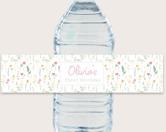 Flower Bloom Bottle Label - Printable & Customizable