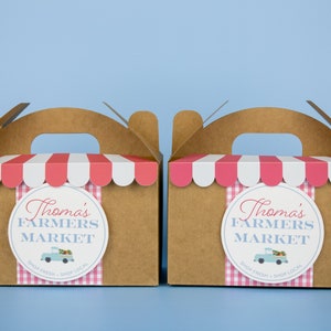 Farmers Market Favor Box - Farmers Market Party Treat - Farmer Market Birthday Party - Farmers Market Party  - Farmer Market Favors