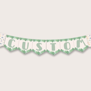 Dinosaur Banner - Dinosaur Birthday Party Decoration - Dino Party Banner- Editable Canva Template - Printable & Customizable