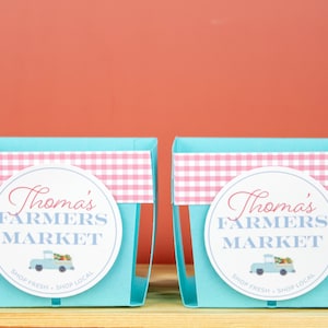Farmers Market Favor Box - Farmers Market Berry Box - Farmer Market Birthday Party - Farmers Market Treat Box - Farmer Market Goodies