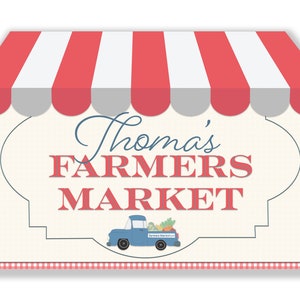 Farmers Market Birthday Poster: Printable Party Sign (36x24 inches)