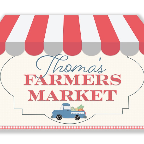 Farmers Market Custom Sign - Etsy