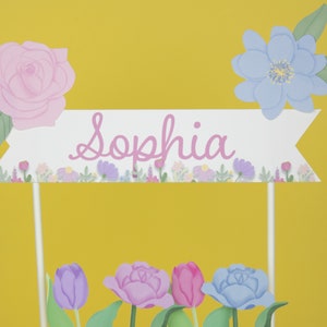 Flowers Cake Topper - Flowers Cake Topper - Flowers Cake Decor ...