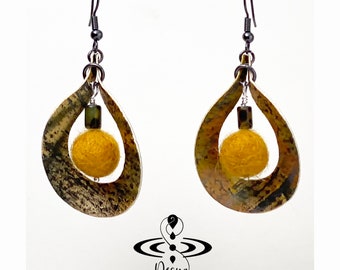 Pendientes de arte ponible pintados a mano - Astral Loop Series