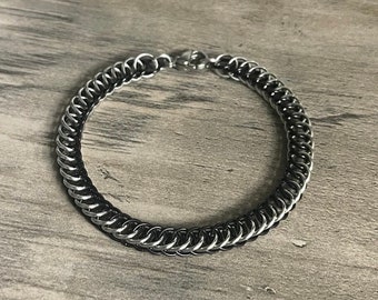 Two Tone Half Persian Chainmail Bracelet