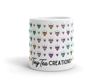 Rainbow Diamond Glossy Mug