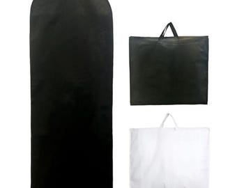 Ademende kledingtas voor avondjurken, bruidsjurken, wit of zwart