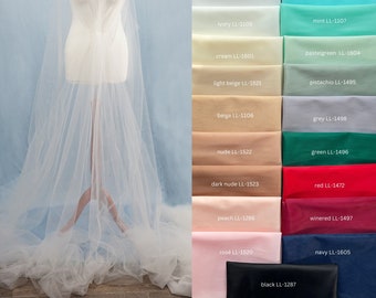 3-Meter Wide Soft Tulle Fabric, Bridal Veil & Wedding Dress Material