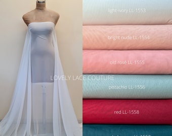 Light Ivory Mesh Fabric, Bridal Dress Lining, Slightly Stretchy
