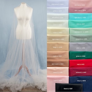 3Meter breiter weicher Tüll, wunderschöner Tüll Stoff für Brautschleier und Hochzeitskleider, Weicher Netzstoff, Brautschleier