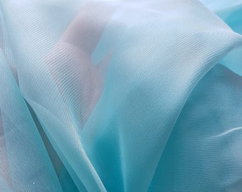 Soft Chiffon Fabric, Turquoise, Mint, Orange, Pink, Bridal & Evening Wear