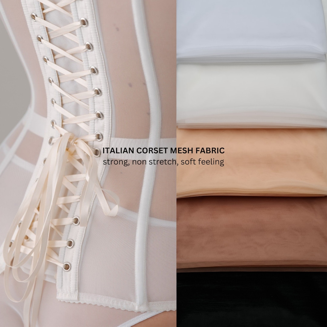 Corset Mesh Fabric, Non Stretch Marquisette Powernet, Bridal Corsetry ...