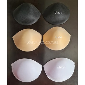 1 pair, quality bra pads with push-up, breathable bra padding inserts for wedding dresses, corset, swimwear. Molded Bra Cup, sew in bra pads