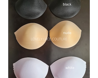 1 paire de coussinets de soutien-gorge de qualité avec push-up, inserts de rembourrage de soutien-gorge respirants pour robes de mariée, corset, maillots de bain. Bonnets moulés pour soutien-gorge, cousez les coussinets de soutien-gorge