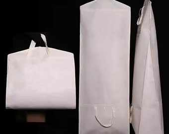 garment bag for long bridal dresses in white color, breathable garment storage bag, wedding dress cover, Cover Bag