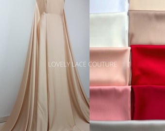 Schöner Satinstoff in rosé, dark rosé, bronze, beige-gold oder grey, Stretch-Satin für Brautkleider oder Abendkleider und vieles mehr
