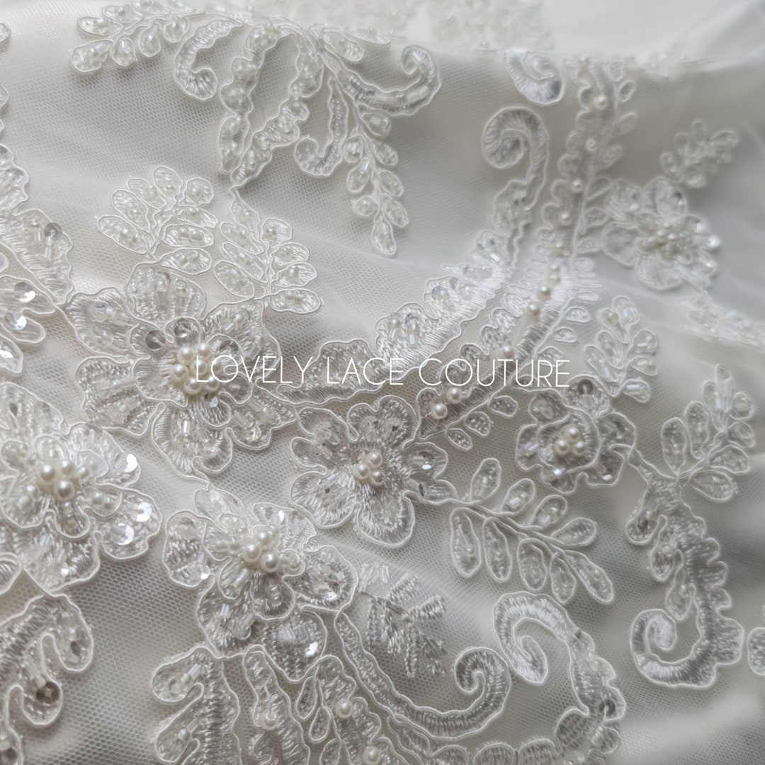 Weiße Blumen-Spitzenstoff-Aufnäher – 6 Paar (12 Stück) – Für Hochzeitskleider, DIY & Deko