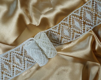 Weißer Guipurespitzen-Band, Brauthochzeits-Kleid-Besatz, 5.3 cm