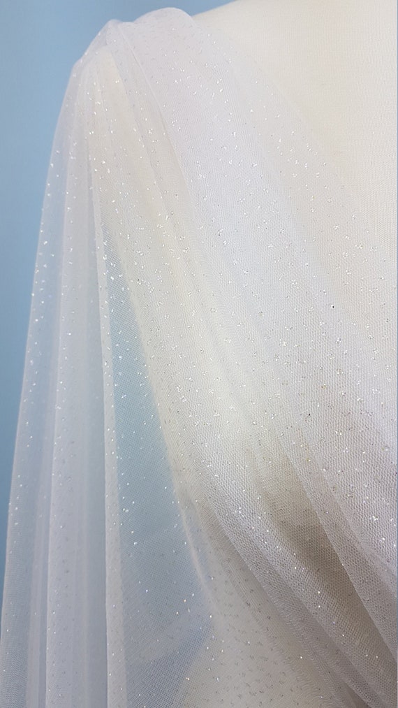 Weicher Glitter Tüll en weiß, glänzender Tüll Stoff für Brautschleier und  Hochzeitskleider, Weicher Netzstoff, Tüll für Schleier LL-1149 -  España