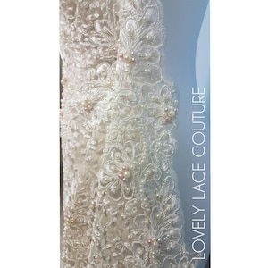 new collection 2020 flower lace bridal lace fabric for wedding dress- Gold wedding dress lace fabric with flowers WL0093