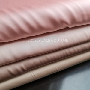 Schöner Satinstoff in rosé, dark rosé, bronze, beige-gold oder grey, Stretch-Satin für Brautkleider oder Abendkleider und vieles mehr Bild 5