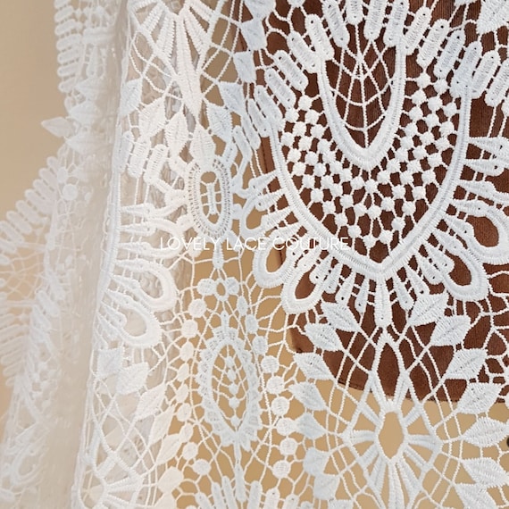 función Acorazado carta Precioso tejido moderno de encaje boho encaje de guipur suave - Etsy México