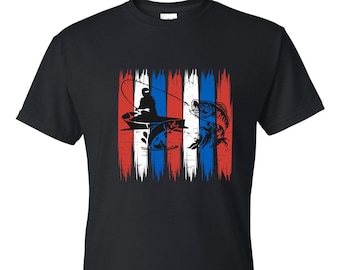 Camiseta patriótica de pescador