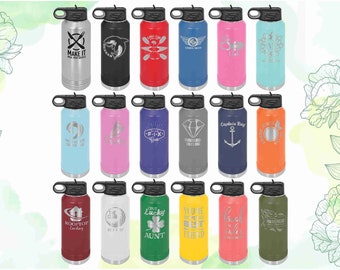 Botella de agua Polar Camel grabada personalizada de 32 oz