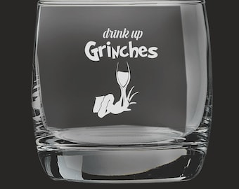 Vasos grabados con láser de los Grinches