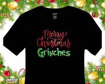 Camiseta navideña con purpurina de los Grinches