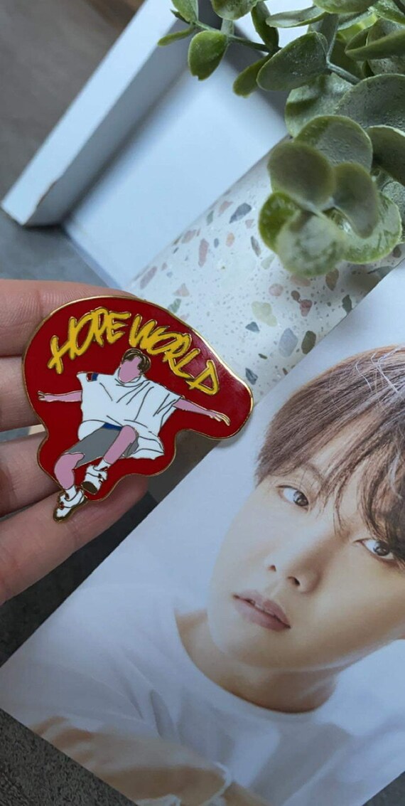 Hope World Enamel Pin, J-Hope Hixtape Hixtape Music Gift, Metal