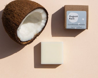 Coconut Conditioner bar for dry or damaged hair -  made with coconut oil, shea butter, and essential oils