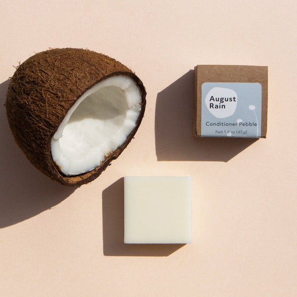 Coconut Conditioner bar for dry or damaged hair -  made with coconut oil, shea butter, and essential oils