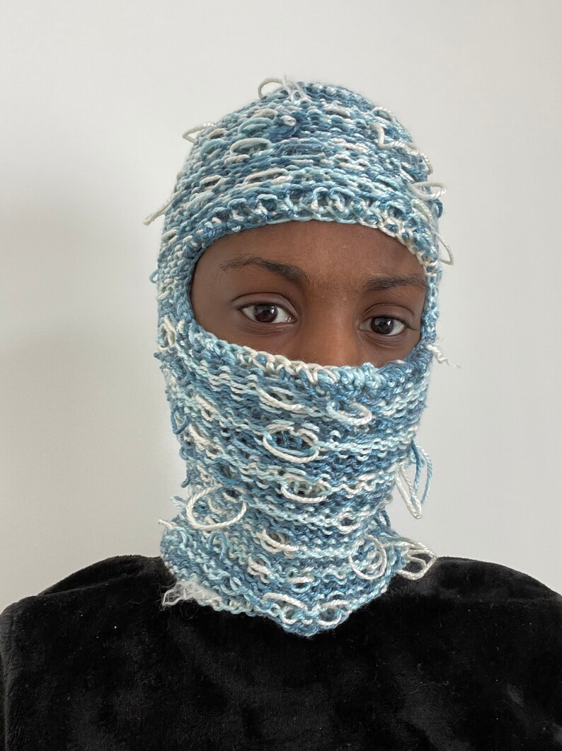 Distressed Balaclava Mask Distressed Knit Balaclava Etsy Denmark