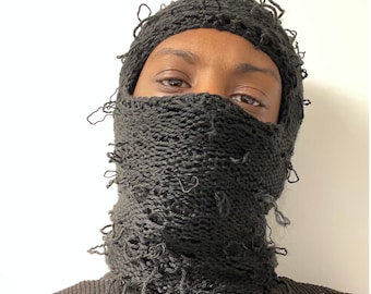 Distressed Balaclava Mask | Distressed Ski Mask| One Size Fits Most