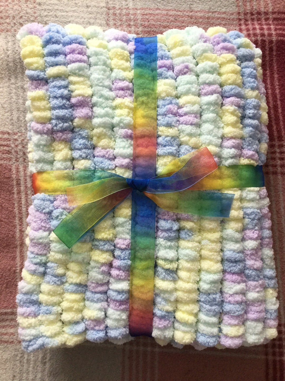 Pom Pom Baby Blankets Etsy