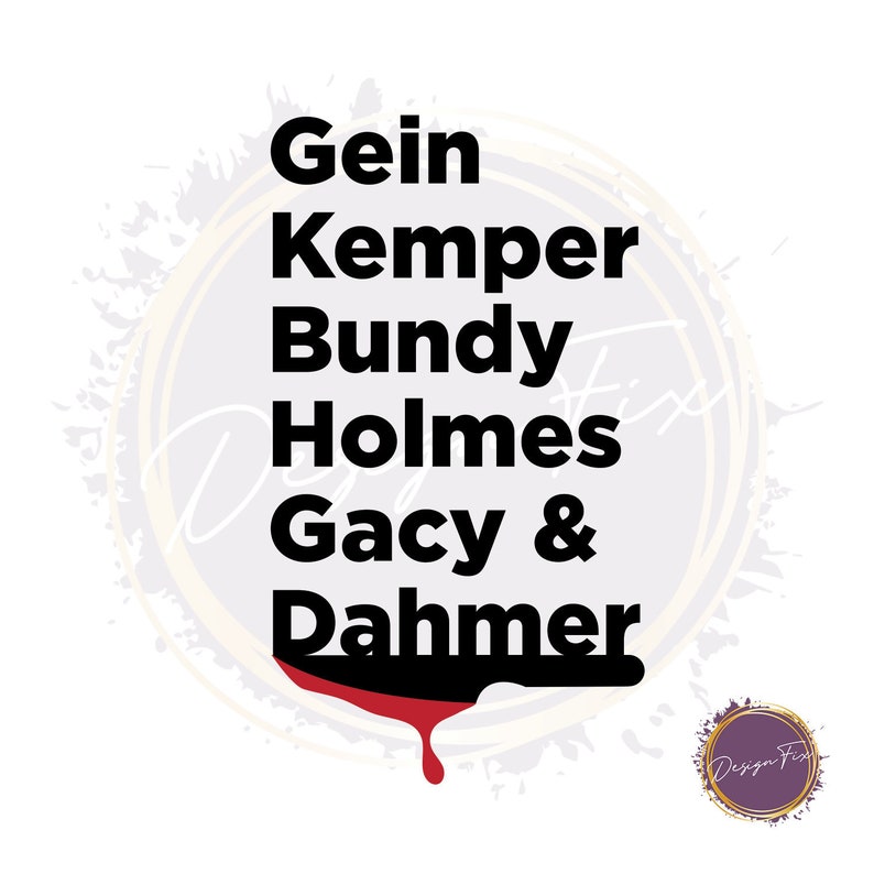 Download Serial Killers/True Crime Cricut/Silhouette SVG | Etsy