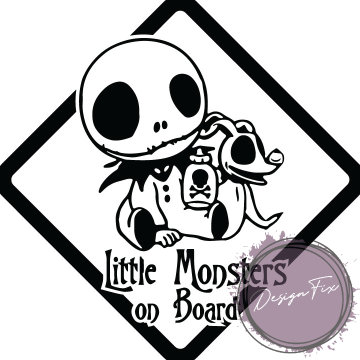 Download Monsters On Board Baby on Board Sign Baby Jack | Etsy