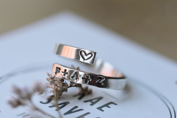925 Sterling Silver Swirl Personalised Ring Personalised Gift for Loved One Gift for Birthday Minimal Jewellery Minimal Ring Etsy